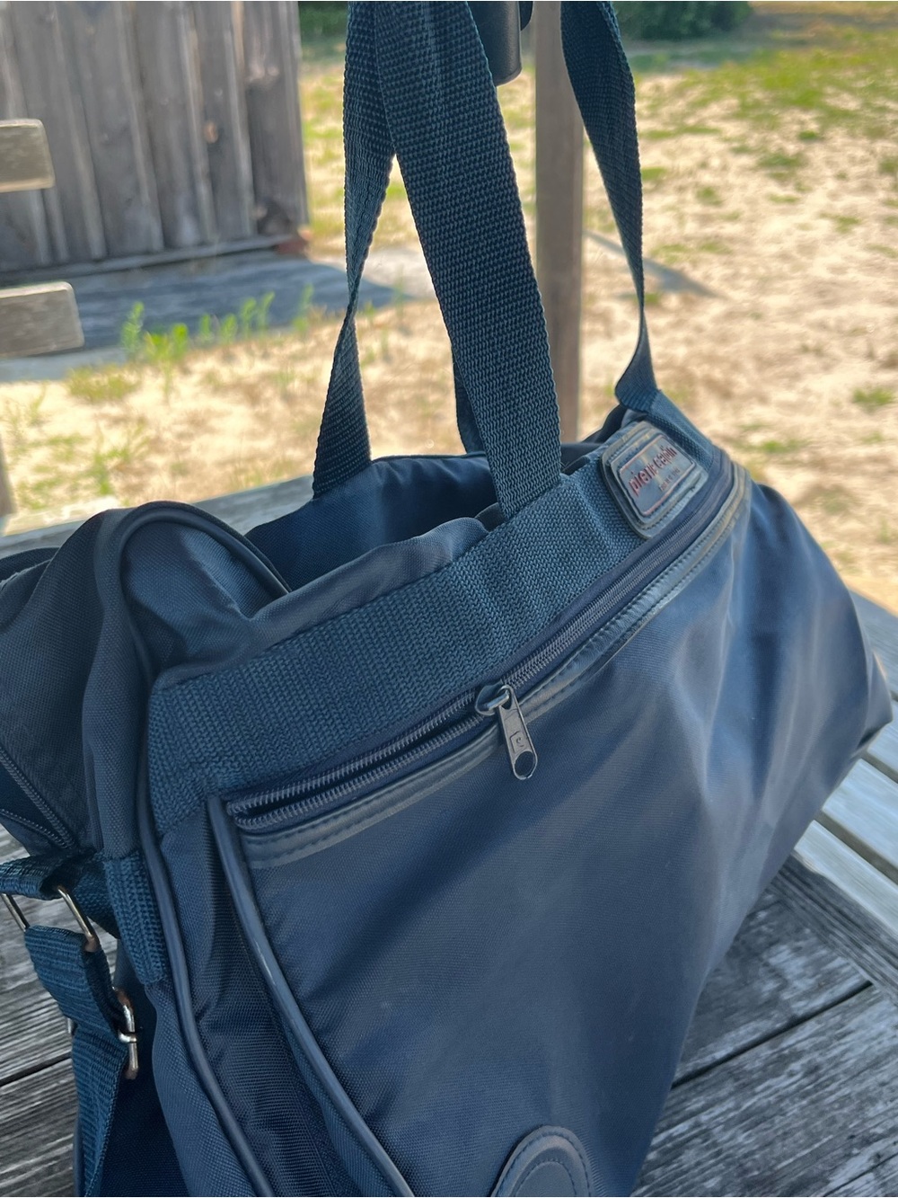 VINTAGE PIERRE CARDIN DUFFLE Navy Men's Shoulder Bag -